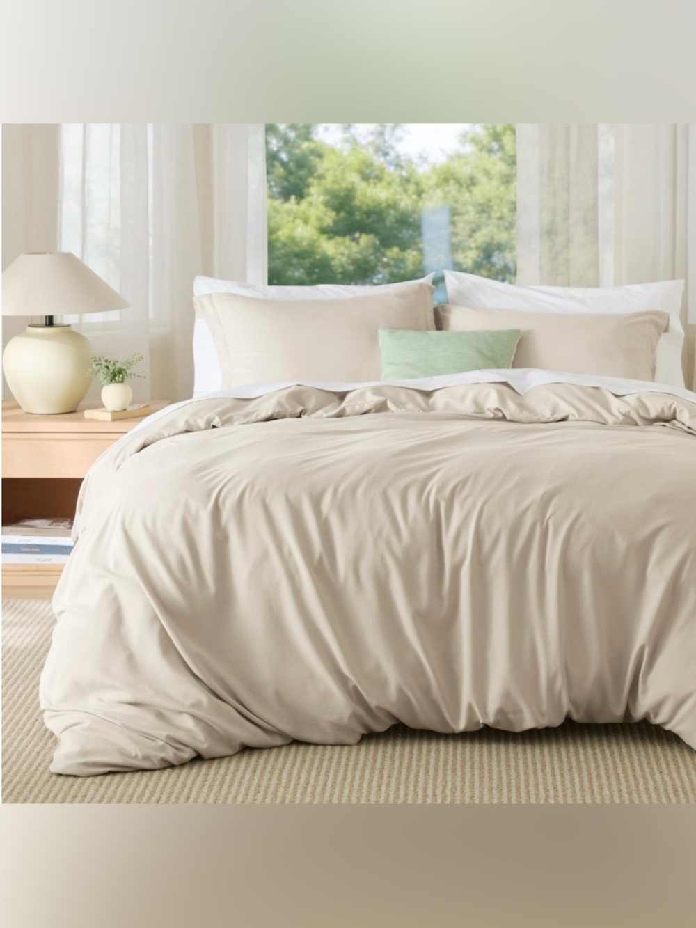 FULL SIZE DUVET SET 100% Premium Polyester - CREAM